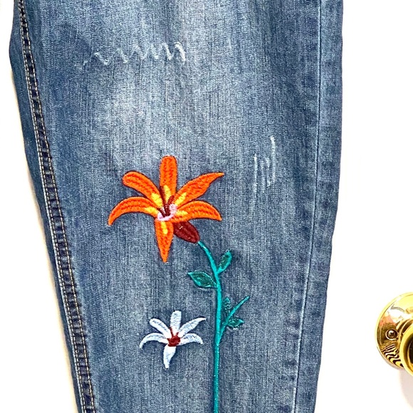 Aitailan cropped pants w/embroidery XL 439 - Picture 4 of 5